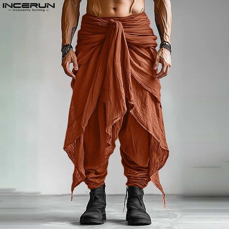 Summer Spring Men Casual Pants Harem Pant Pleated Long Trousers Streetwear Oversize Men's Clothing S-5XL Summer Spring Men Casual Pants Harem Pant Pleated Long Trousers Streetwear Oversize Men's Clothing S-5XL