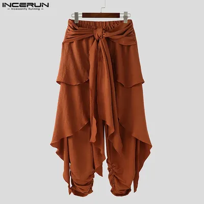 Summer Spring Men Casual Pants Harem Pant Pleated Long Trousers Streetwear Oversize Men's Clothing S-5XL Summer Spring Men Casual Pants Harem Pant Pleated Long Trousers Streetwear Oversize Men's Clothing S-5XL