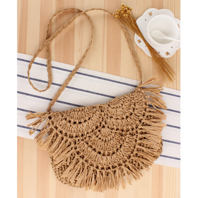 Summer Straw Sling Bag