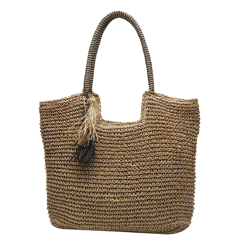 Summer Straw Tote Beach Bag