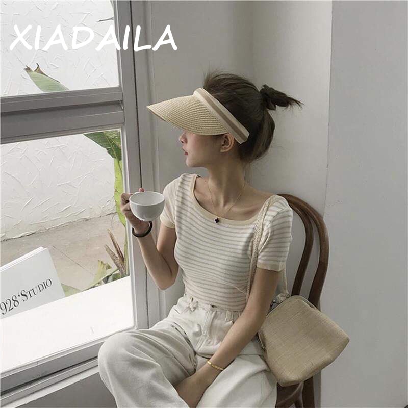Summer Straw Visor for Women