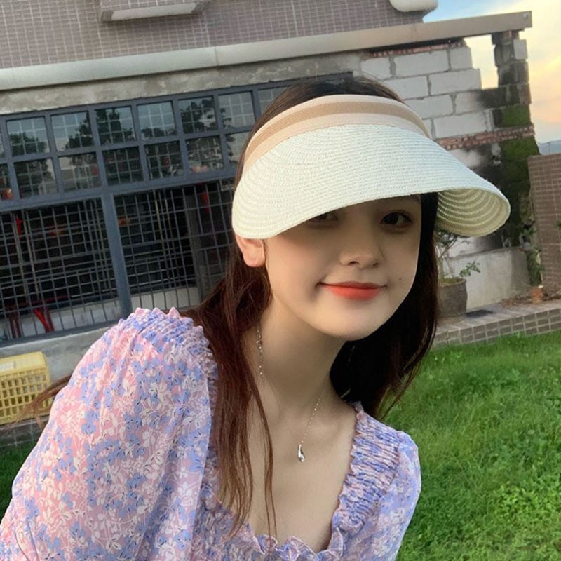 Summer Straw Visor for Women