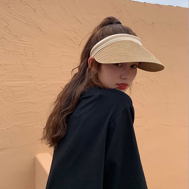 Summer Straw Visor for Women