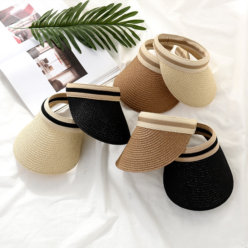 Summer Straw Visor for Women