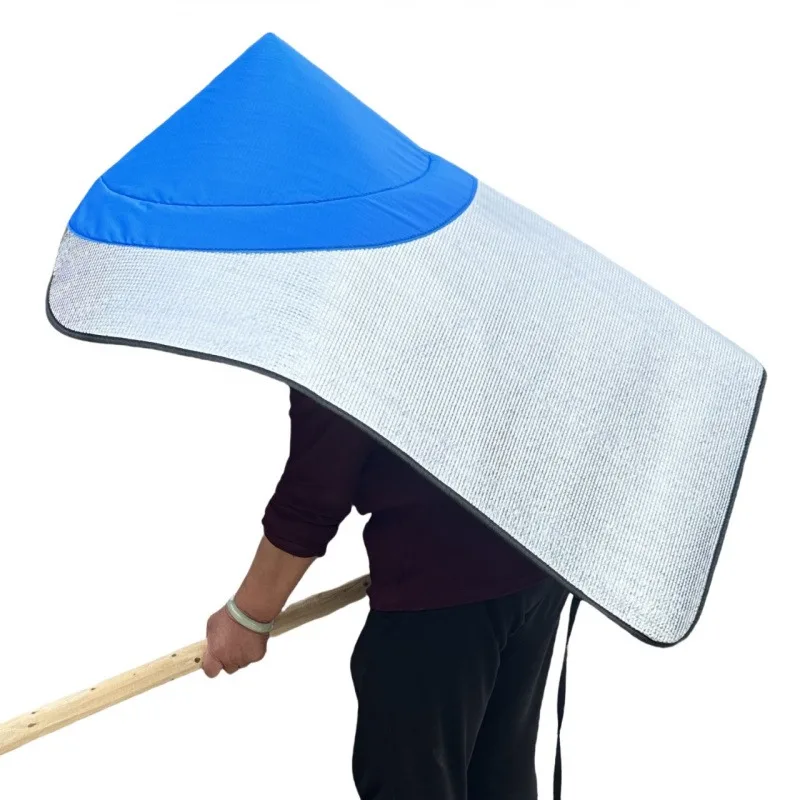 Sun and Rain Protection Hooded Cape – Breathable UV Hat for Farming/Gardening – One piece outdoor hat Fishing cap