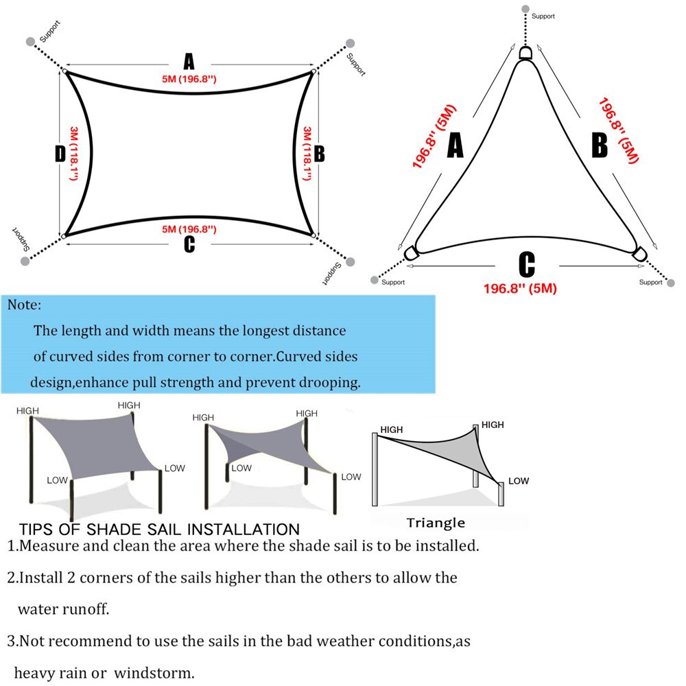Sun Protection Triangle Shade Cover Sun Protection Triangle Shade Cover