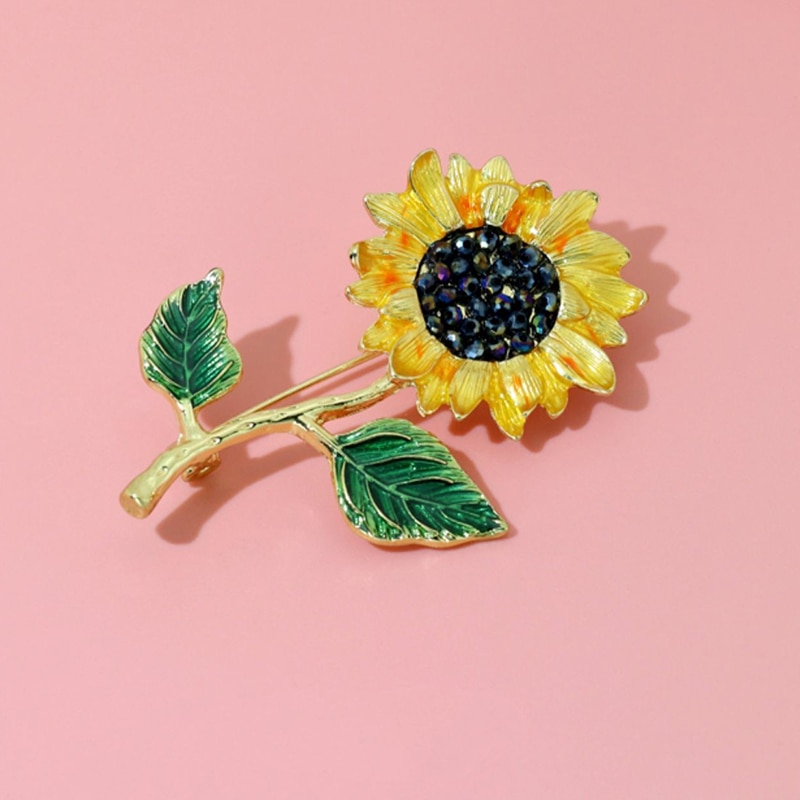 Sunflower Brooch Ladies Fashion Jewelry