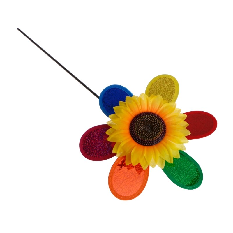 Sunflower Wind Spinner Colorful Yard Decoration
