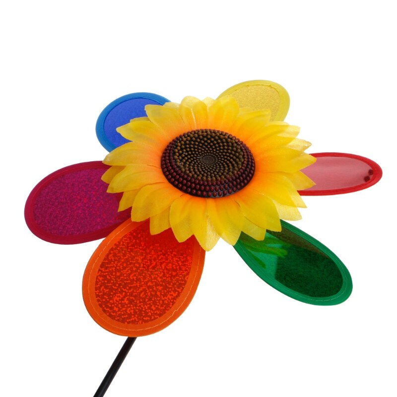 Sunflower Wind Spinner Colorful Yard Decoration