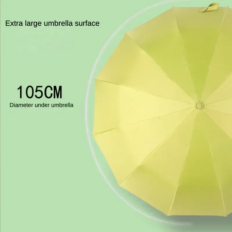 Sunny Strong Parasol Rainy Large Shade Windproof Automatic For Reinforced 12 Fully Umbrellas Bone And Folding Umbrella Sunny Strong Parasol Rainy Large Shade Windproof Automatic For Reinforced 12 Fully Umbrellas Bone And Folding Umbrella