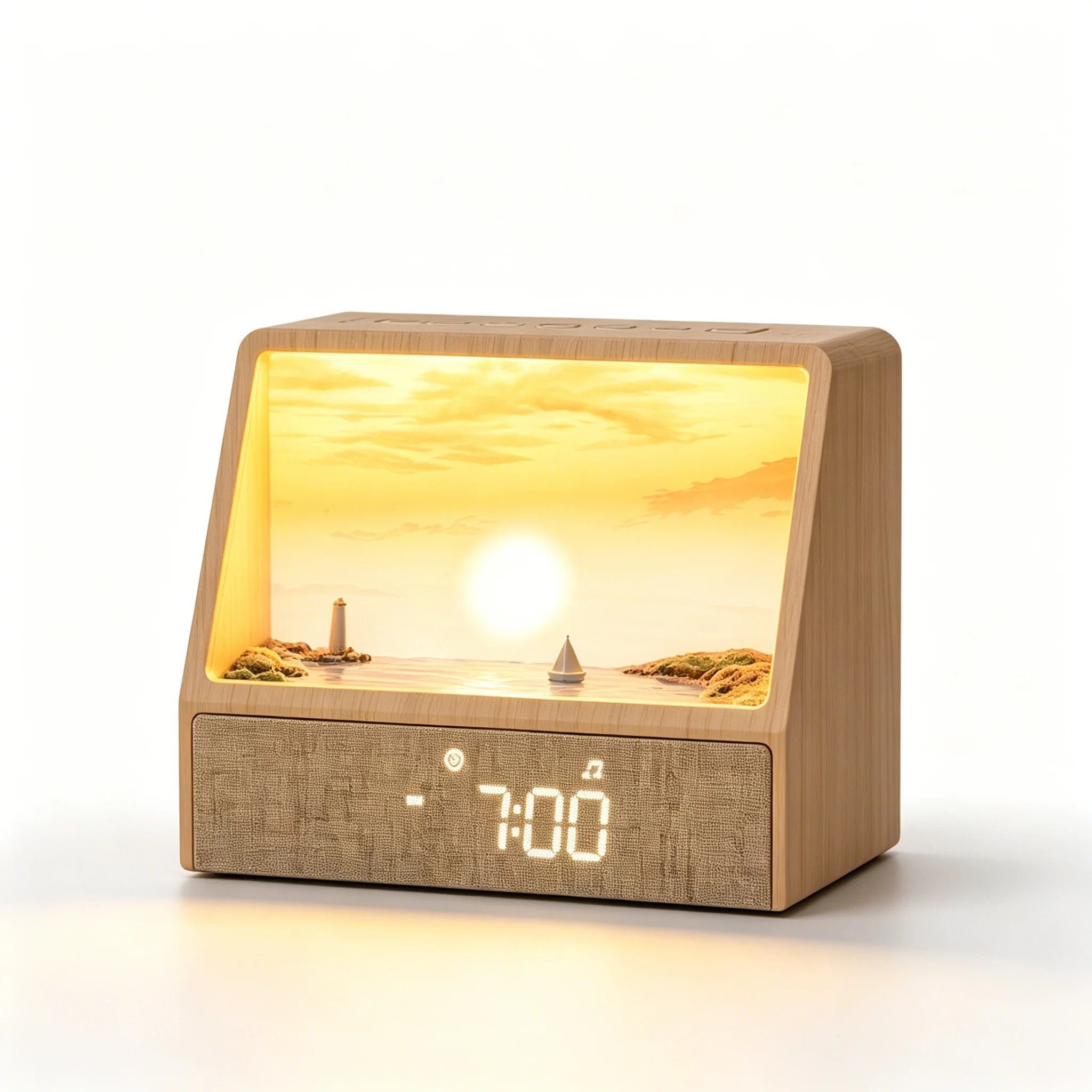 Sunrise Alarm Clock Table Light White Noise Wake Up Light With Soothing Sounds Bluetooth Sleep Aid Night Light For