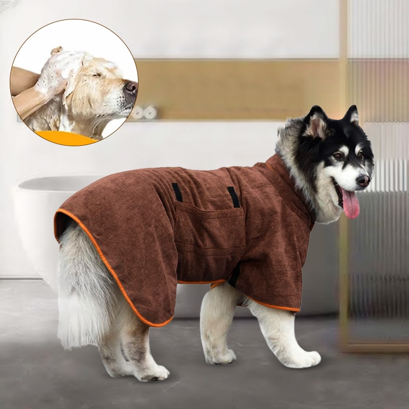 Super Absorbent Dog Drying Robe Towel