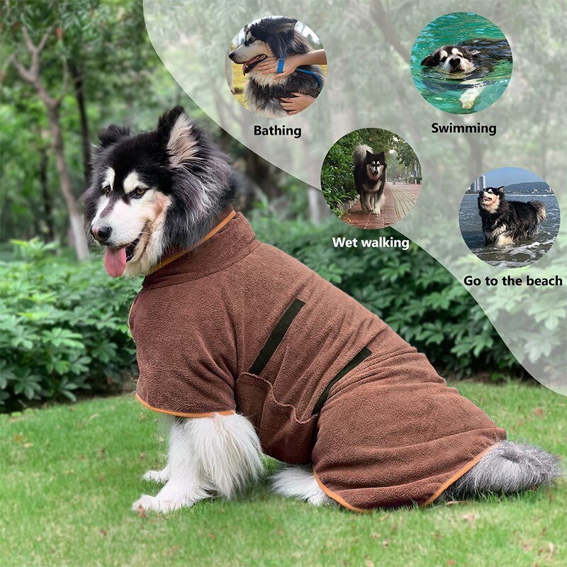 Super Absorbent Dog Drying Robe Towel Super Absorbent Dog Drying Robe Towel