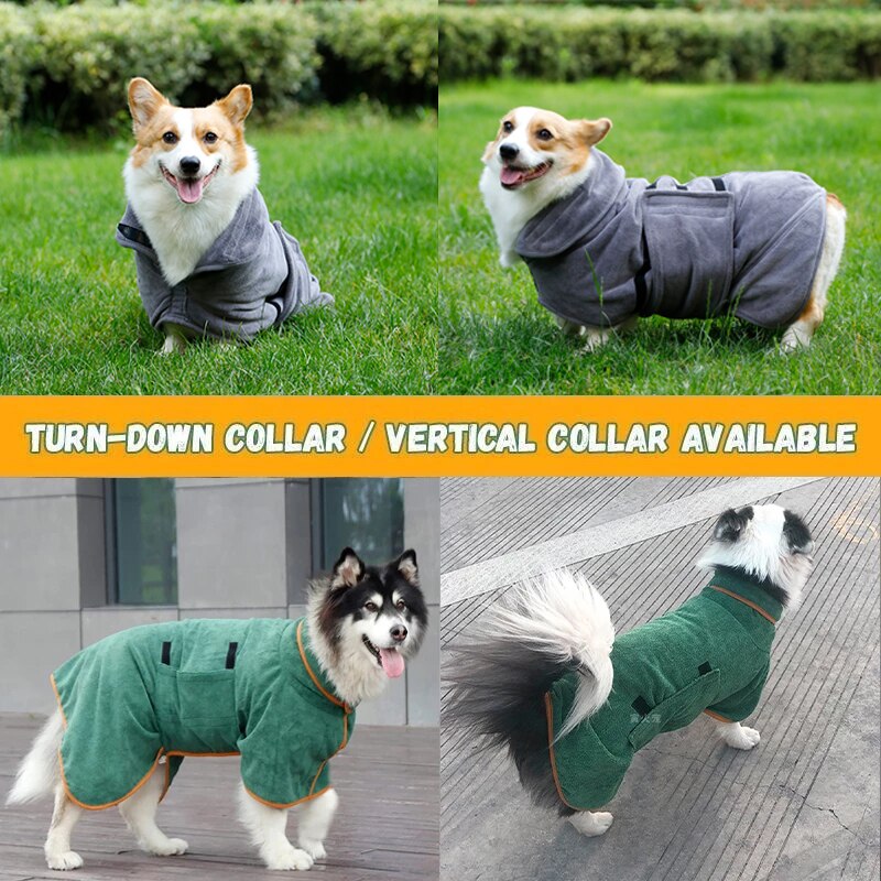 Super Absorbent Dog Drying Robe Towel Super Absorbent Dog Drying Robe Towel