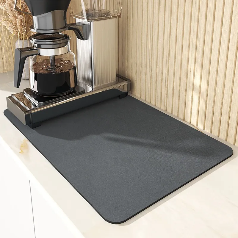 Super Absorbent Large Kitchen Absorbent Mat Antiskid Draining Coffee Dish Drying Mat Quick Dry Bathroom Drain Pad