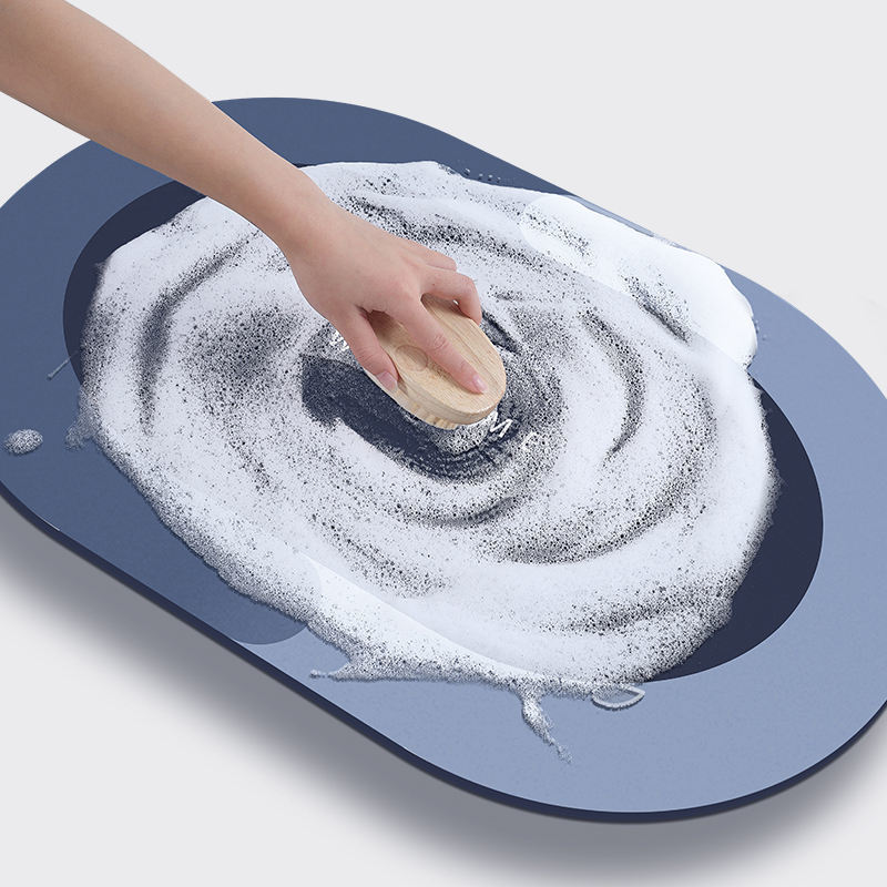 Super Absorbent Shower Bath Mat Bathroom Anti-Slip Carpet Rug Simple Kitchen Entrance Soft Door Bathtub Side Bath Mat