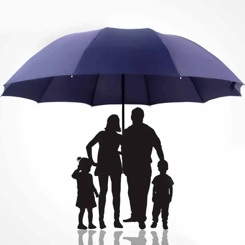 Super Large Folding Umbrella Rain Women Windproof Sunny And Rainy Paraguas Male Double Whole Family Umbrellas