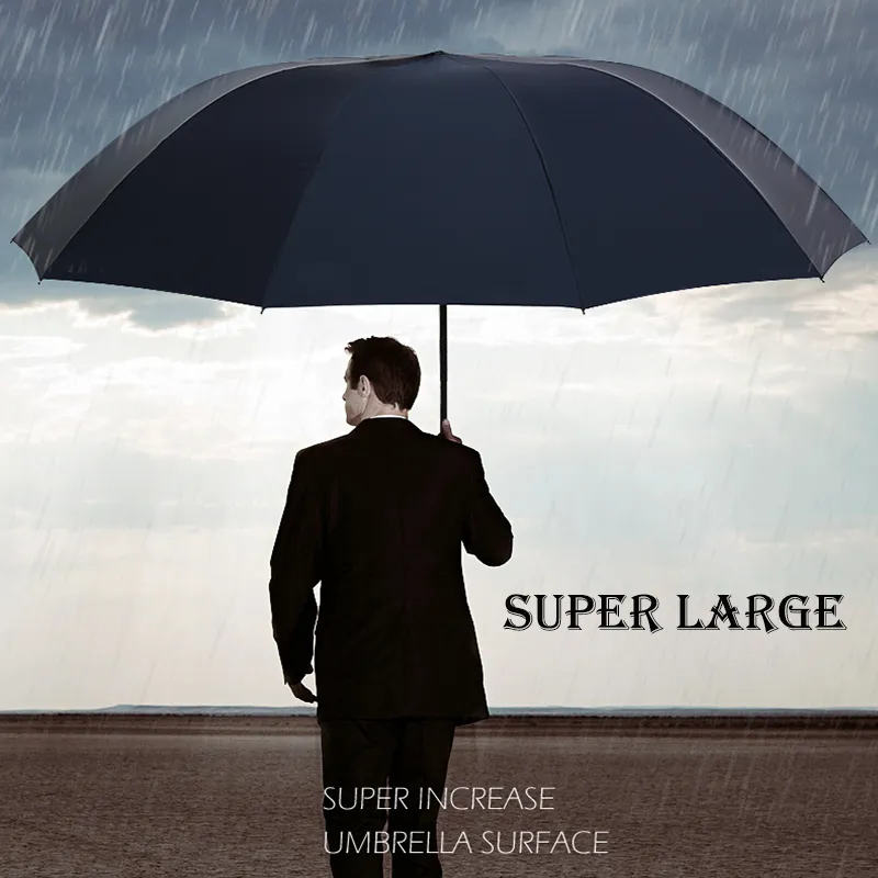 Super Large Folding Umbrella Rain Women Windproof Sunny And Rainy Paraguas Male Double Whole Family Umbrellas