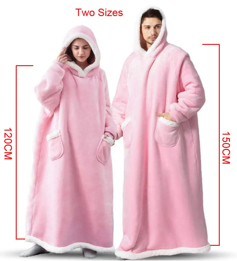 Super Long Flannel Blanket with Sleeves Winter Hoodies Sweatshirt Women Men Pullover Fleece Giant TV Blanket Oversized Super Long Flannel Blanket with Sleeves Winter Hoodies Sweatshirt Women Men Pullover Fleece Giant TV Blanket Oversized
