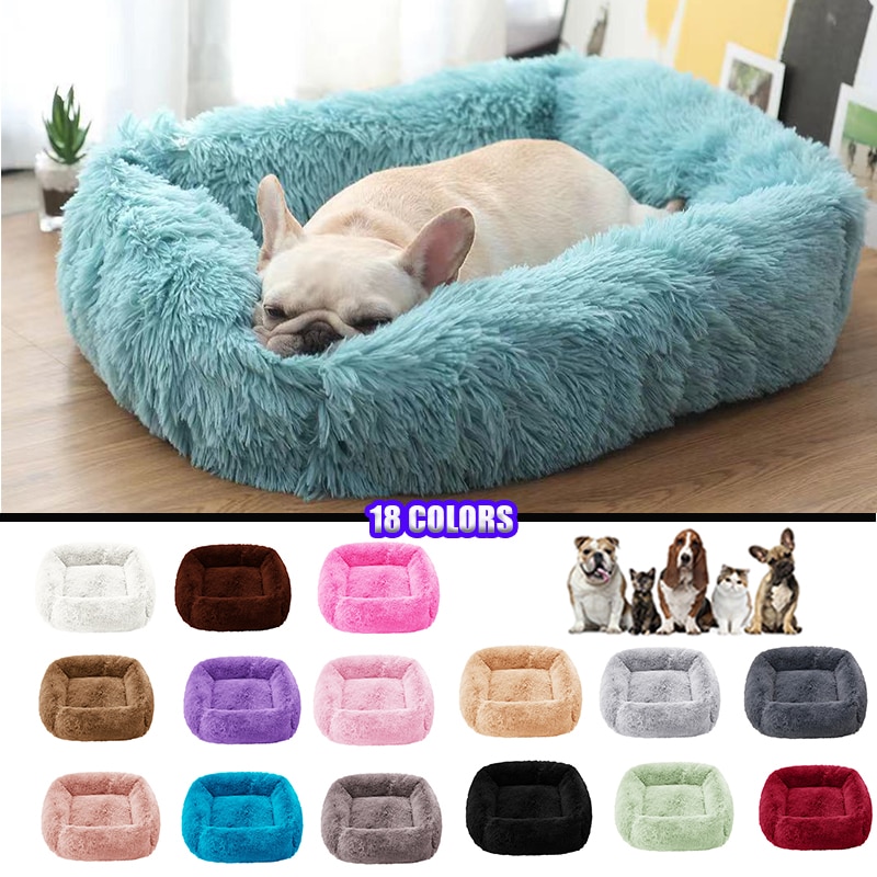 Super Soft High Elastic Cotton Square Dog Bed