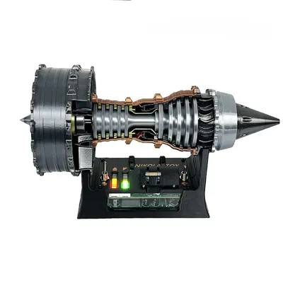 Super Turbofan Engine Model Brushless Motor Function Fan Electric Buffer 3D Printing Process Boutique Toy Collection