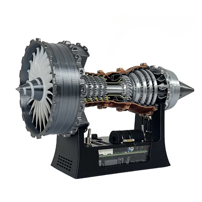 Super Turbofan Engine Model Brushless Motor Function Fan Electric Buffer 3D Printing Process Boutique Toy Collection
