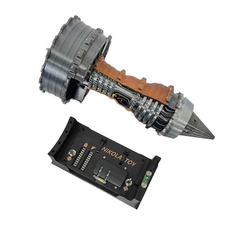 Super Turbofan Engine Model Brushless Motor Function Fan Electric Buffer 3D Printing Process Boutique Toy Collection