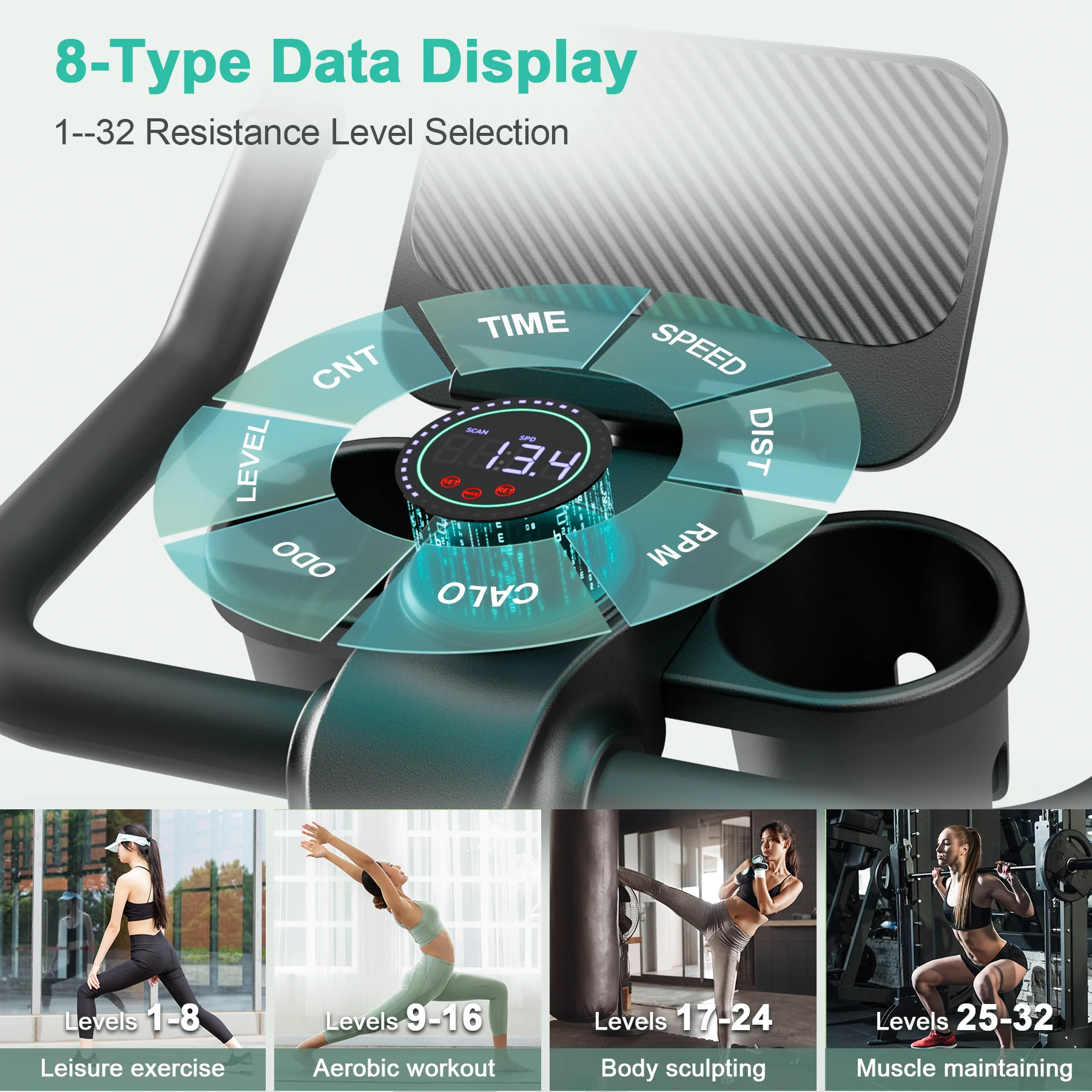 Superun Exercise Bike, 32-Level Magnetic Resistance Stationary Bikes for Home, Low Noise Workout Cycling Bike for Home Superun Exercise Bike, 32-Level Magnetic Resistance Stationary Bikes for Home, Low Noise Workout Cycling Bike for Home