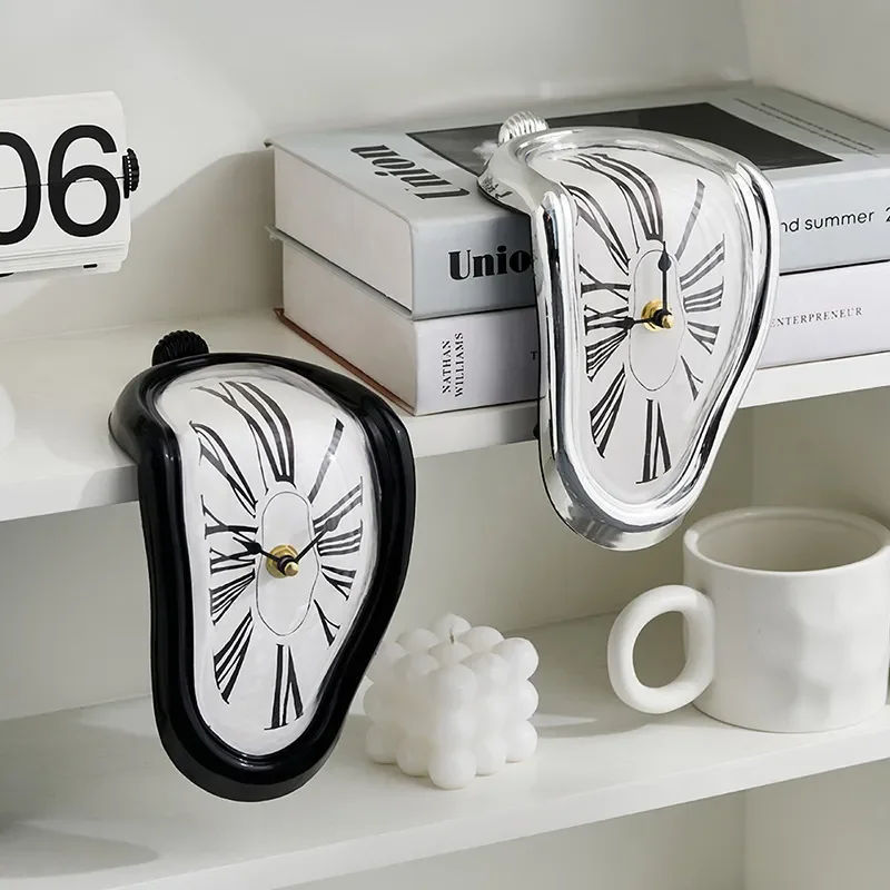 Surrealistic Melting Clock Silent Melting Wall Clock Salvadoran Dali Style Decorative Home Watch Office Shelf Table Gift Surrealistic Melting Clock Silent Melting Wall Clock Salvadoran Dali Style Decorative Home Watch Office Shelf Table Gift