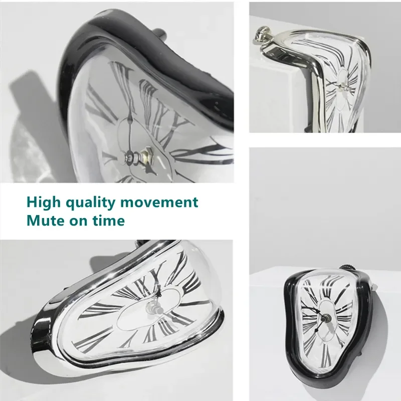 Surrealistic Melting Clock Silent Melting Wall Clock Salvadoran Dali Style Decorative Home Watch Office Shelf Table Gift Surrealistic Melting Clock Silent Melting Wall Clock Salvadoran Dali Style Decorative Home Watch Office Shelf Table Gift