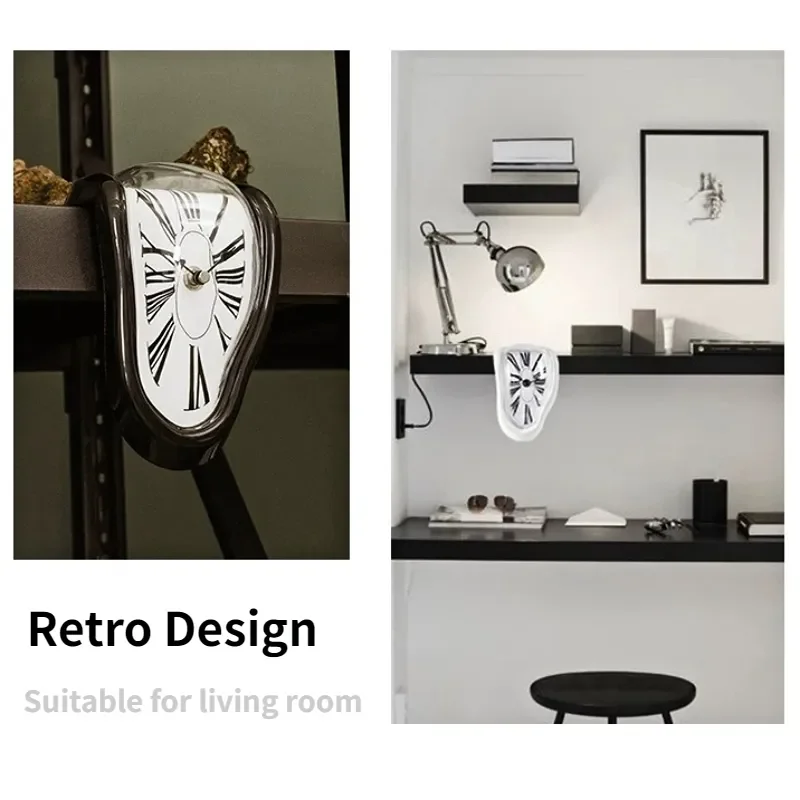 Surrealistic Melting Clock Silent Melting Wall Clock Salvadoran Dali Style Decorative Home Watch Office Shelf Table Gift Surrealistic Melting Clock Silent Melting Wall Clock Salvadoran Dali Style Decorative Home Watch Office Shelf Table Gift