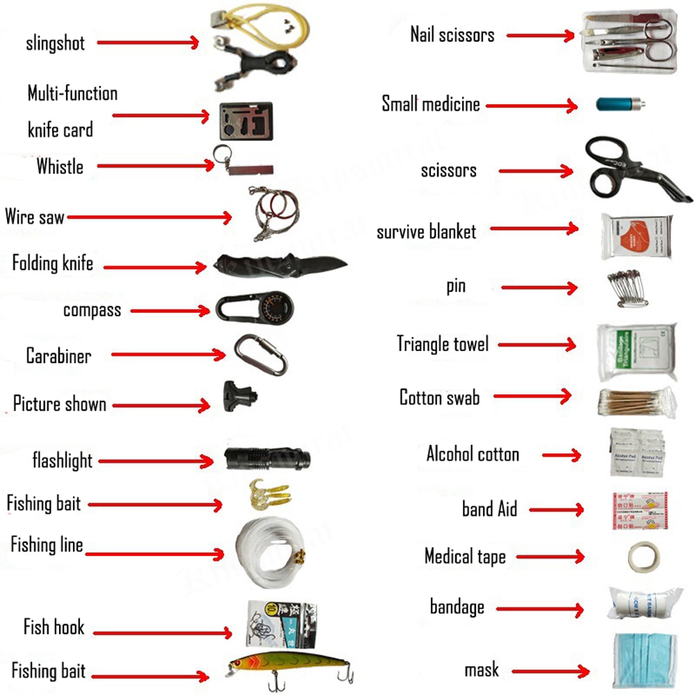 Survival Bag Emergency Kit (21 pieces) Survival Bag Emergency Kit (21 pieces)