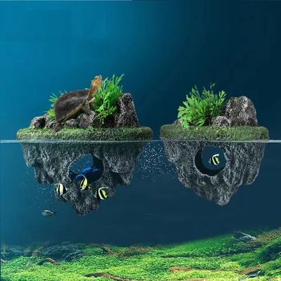 Suspended Island Fish Tank Decorative Creative Floating Stone Simulation Plants Caverns Crafts Ornaments Aquarium Suspended Island Fish Tank Decorative Creative Floating Stone Simulation Plants Caverns Crafts Ornaments Aquarium