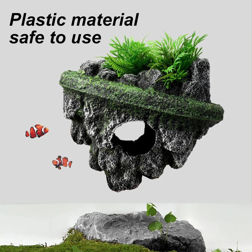 Suspended Island Fish Tank Decorative Creative Floating Stone Simulation Plants Caverns Crafts Ornaments Aquarium Suspended Island Fish Tank Decorative Creative Floating Stone Simulation Plants Caverns Crafts Ornaments Aquarium