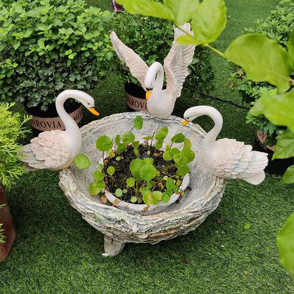 Swan Statue for Garden and Plant Holder Swan Statue for Garden and Plant Holder
