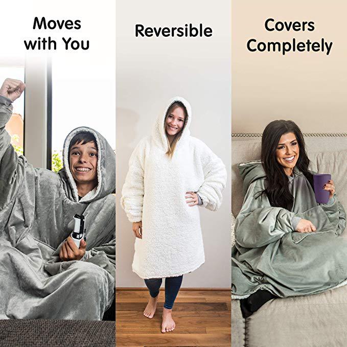Sweatshirt Blanket Plush Warm Hoodie Sweatshirt Blanket Plush Warm Hoodie