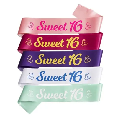 Sweet 16 Sash Girls Party Accessory Sweet 16 Sash Girls Party Accessory