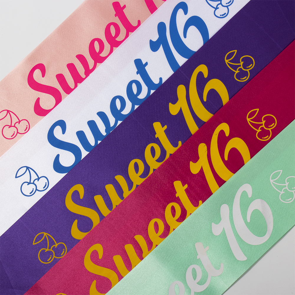 Sweet 16 Sash Girls Party Accessory Sweet 16 Sash Girls Party Accessory