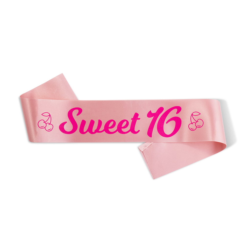 Sweet 16 Sash Girls Party Accessory Sweet 16 Sash Girls Party Accessory