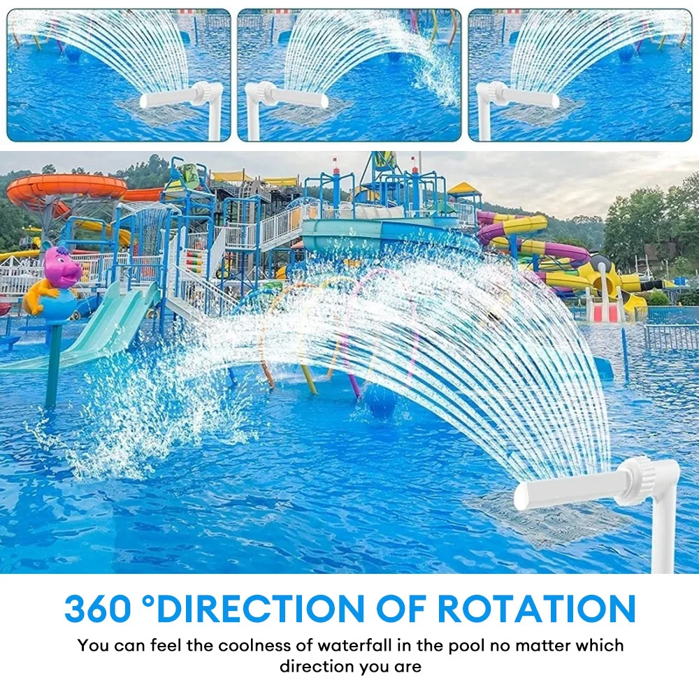 Swimming Pool Waterfall Fountain Kit PVC Feature Water Spay Pools Spa Decorations Easy Install Swimming Pool Accessories Swimming Pool Waterfall Fountain Kit PVC Feature Water Spay Pools Spa Decorations Easy Install Swimming Pool Accessories