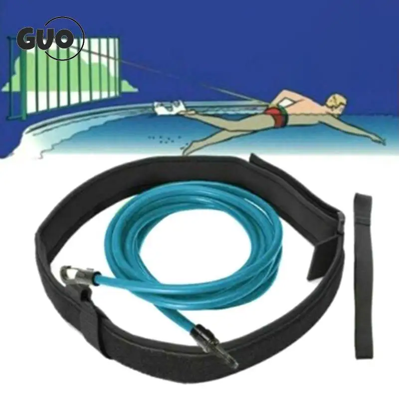 Swimming Training Latex Tubes Safety Rope Swim Training Resistance Elastic Belt Adjustable Swimming Pool Exerciser Swimming Training Latex Tubes Safety Rope Swim Training Resistance Elastic Belt Adjustable Swimming Pool Exerciser
