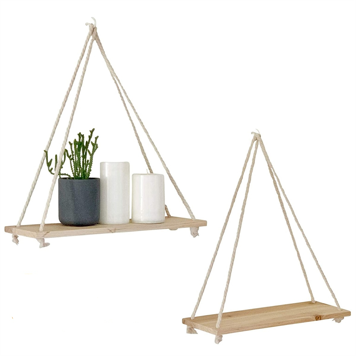 Swing Wooden Rope Shelf (2 pcs) Swing Wooden Rope Shelf (2 pcs)