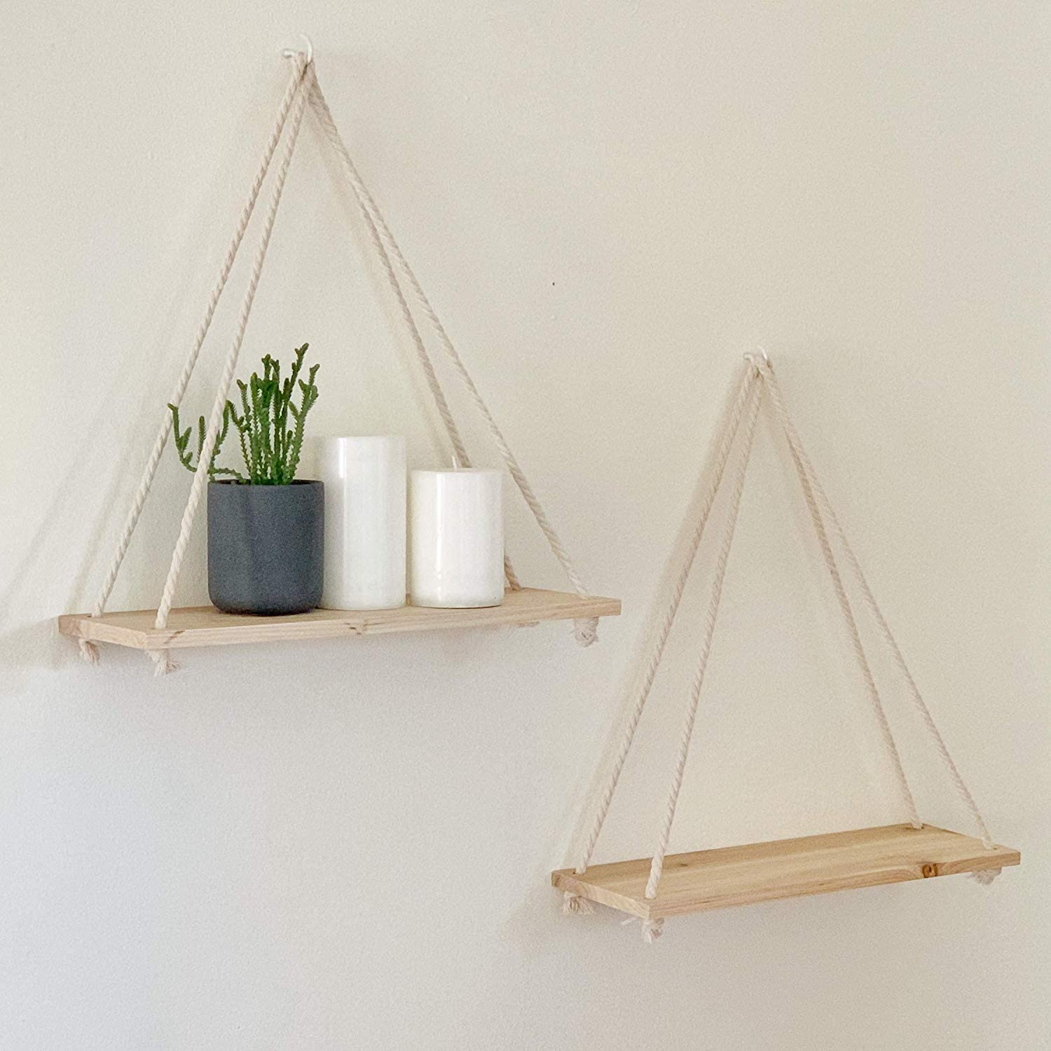 Swing Wooden Rope Shelf (2 pcs)