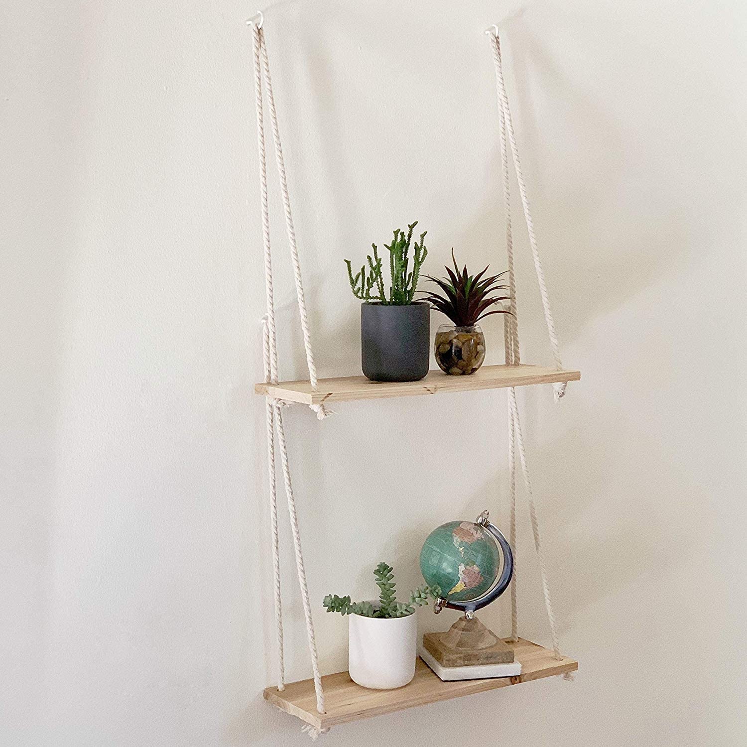 Swing Wooden Rope Shelf (2 pcs)