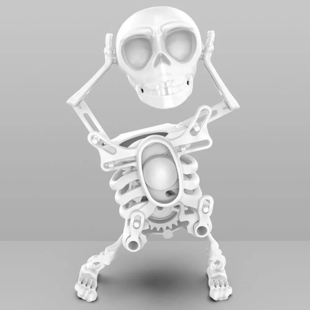 Swinging Skeleton Decor Moving Halloween Ornament Spooky Dancing Bone Figure for Home Office Party Trick Decoration Gift