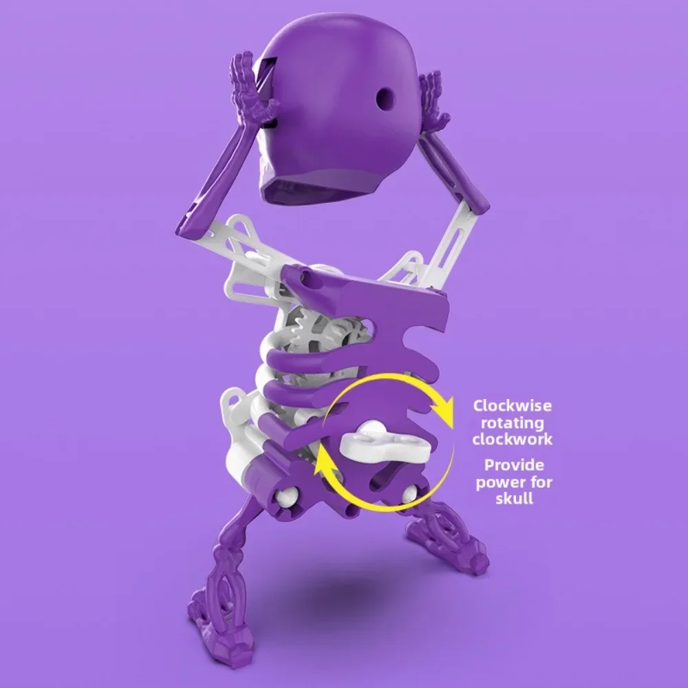 Swinging Skeleton Decor Moving Halloween Ornament Spooky Dancing Bone Figure for Home Office Party Trick Decoration Gift