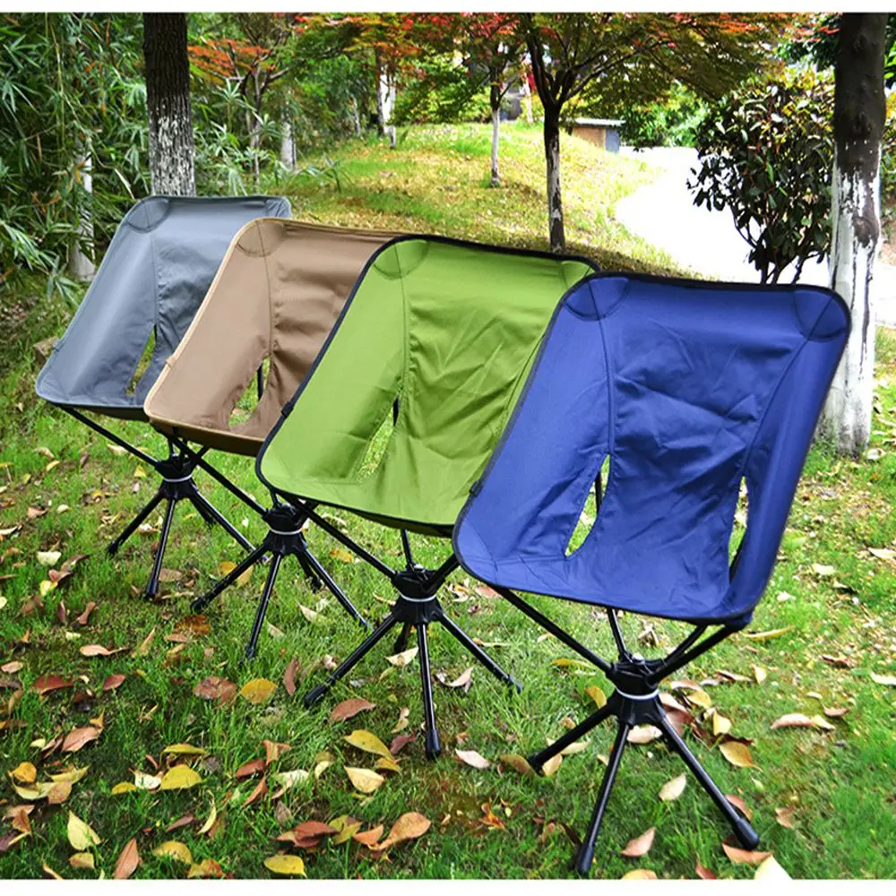 Swivel Camping Chair with Storage Bag