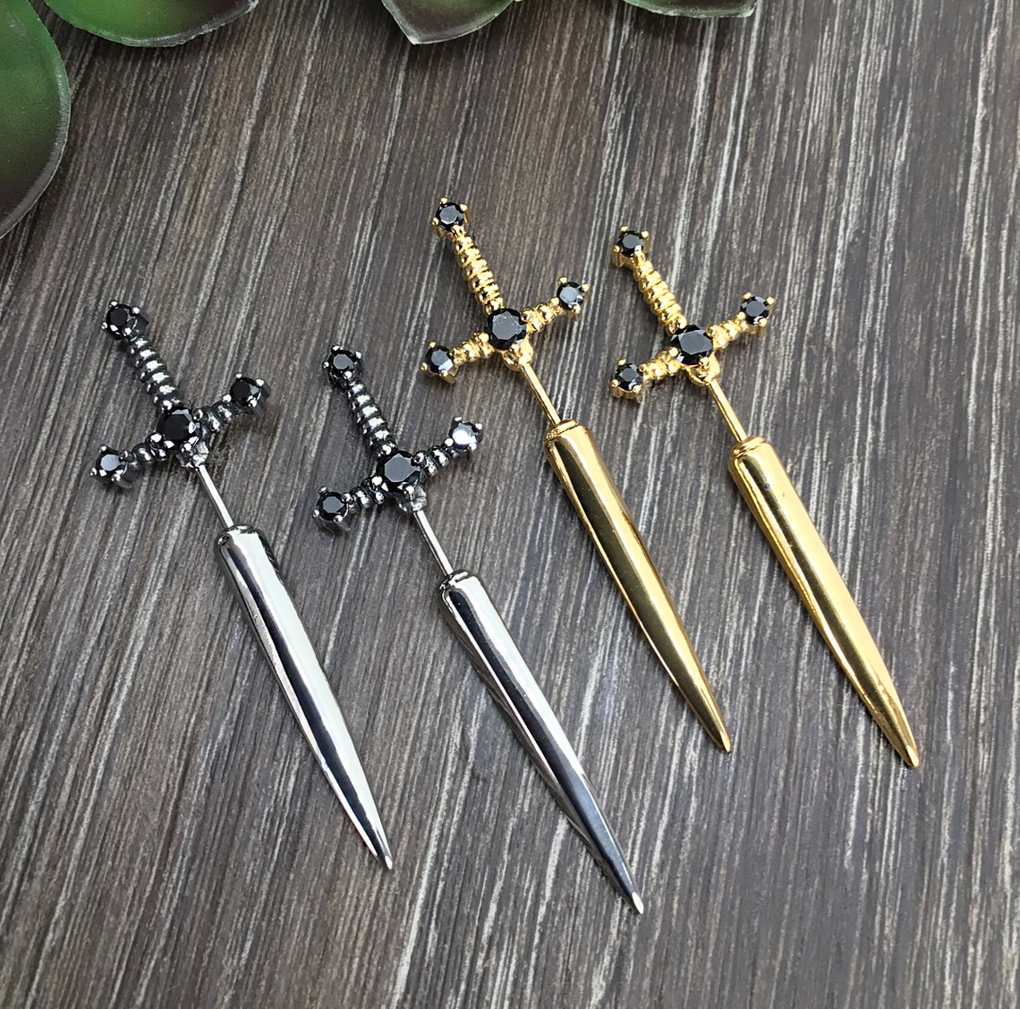 Sword Earring Through Ear Jewelry Sword Earring Through Ear Jewelry