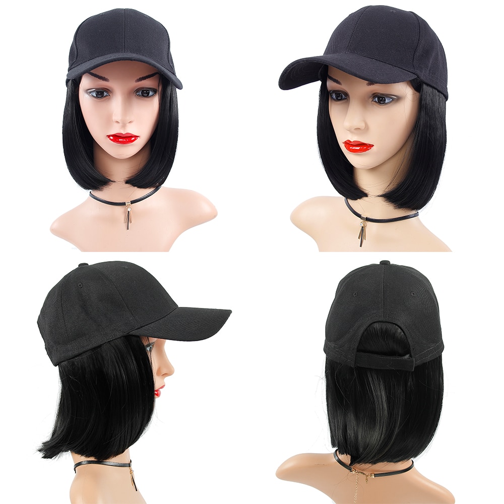 Synthetic Hair Baseball Cap Wig