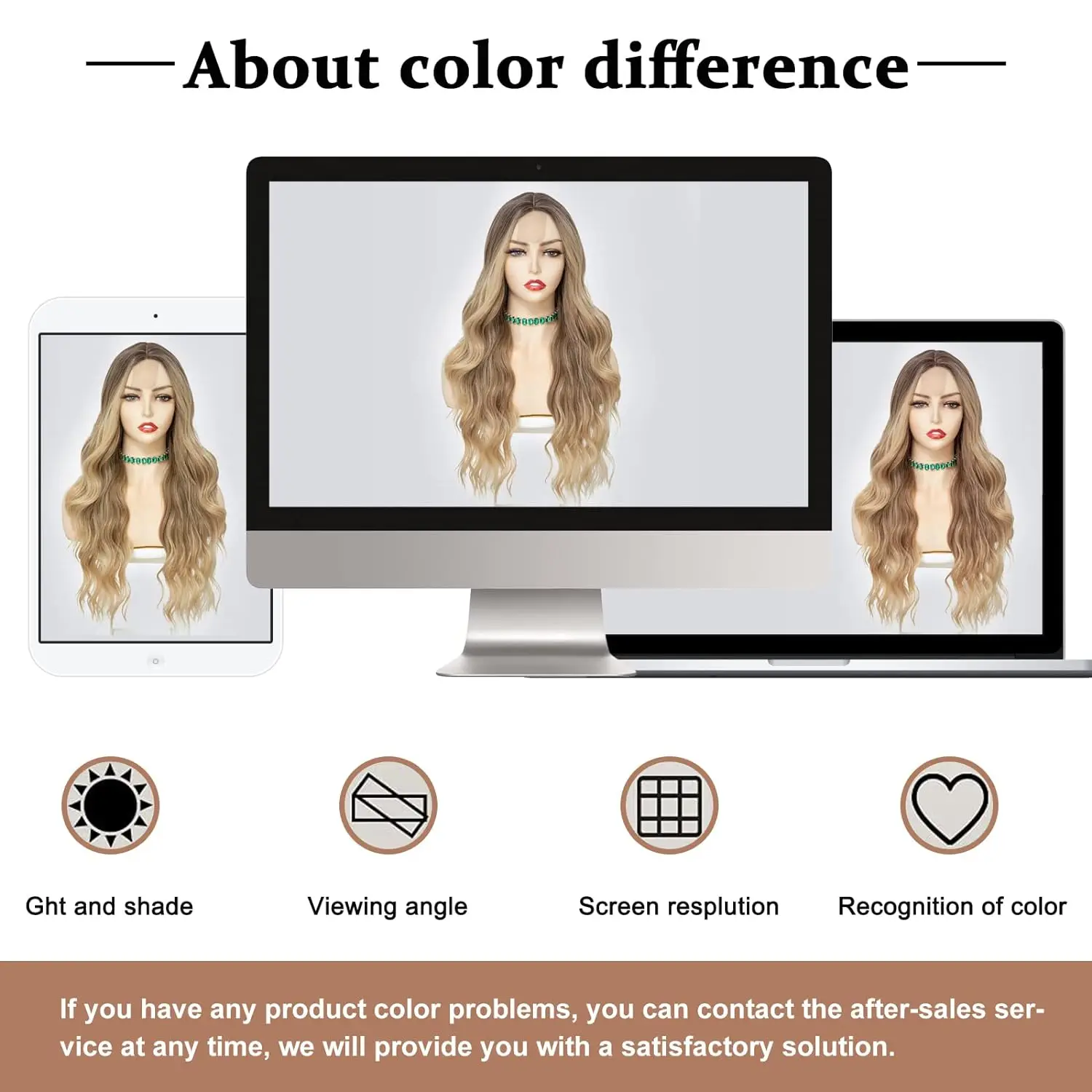 Synthetic Long Lace Ombre Blonde Wavy Wig for Women 26 Inch Middle Part Curly Natural Looking Heat Resistant Fiber for